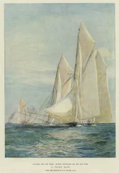 Ein Yacht-Rennen